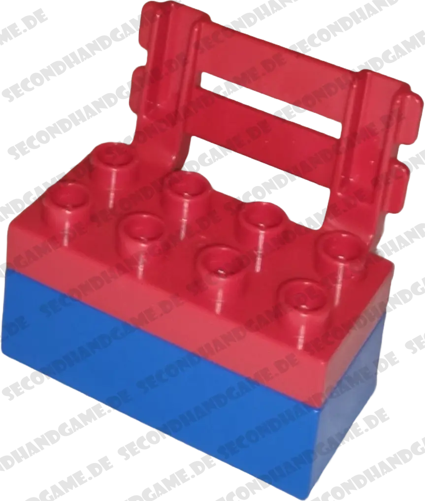 Lego Duplo 4850 Parkbank Sitzbank Rot Blau